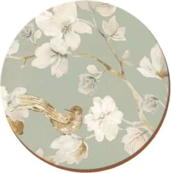 Creative Tops Duck Egg Floral Round Coasters Set Of 4