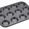 Masterclass Crusty Bake Non-Stick Shallow 12 Hole Baking Pan 32x24cm -Kitchenware Discount Store 21175 20437