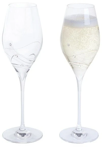 Dartington Glitz Prosecco Flute Glasses Pair 3 Dartington Glitz Prosecco Flute Glasses Pair