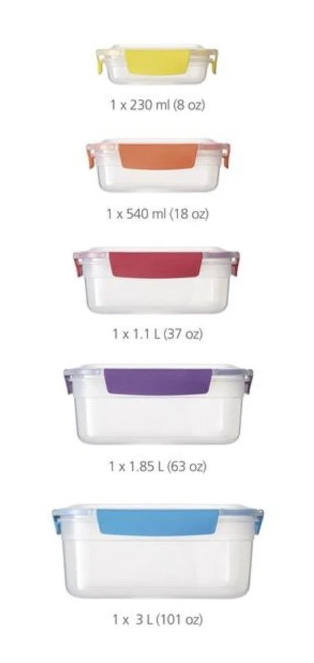 Joseph Joseph Nest Lock 5-Piece Container Set 5 Joseph Joseph Nest Lock 5-Piece Container Set - Image 3