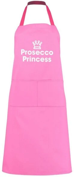 Prosecco Princess Apron Pink