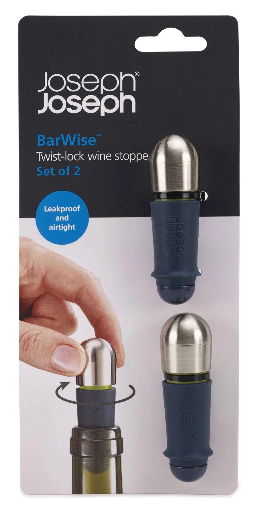 Joseph Joseph Barwise Twist-Lock Wine Stoppers 3 Joseph Joseph Barwise Twist-Lock Wine Stoppers