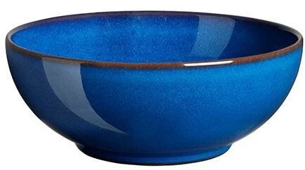 Denby Imperial Blue Coupe Cereal Bowl 3 Denby Imperial Blue Coupe Cereal Bowl