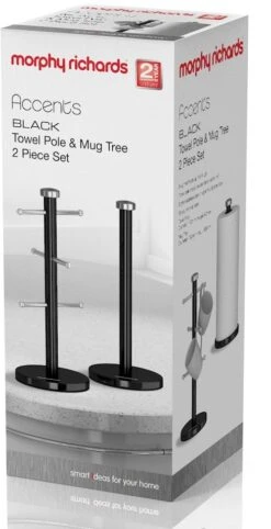 Morphy Richards Accents Towel Pole And Mug Tree Set Black 7 Morphy Richards Accents Towel Pole And Mug Tree Set Black -Kitchenware Discount Store 42718 7898