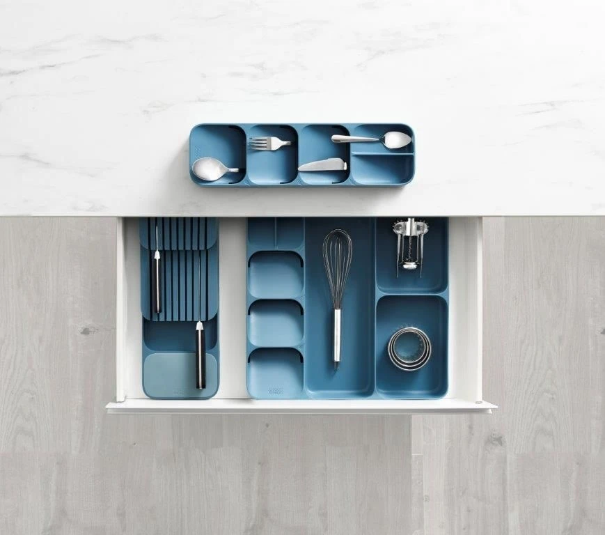 Joseph Joseph DrawerStore Cutlery Organiser Editions - Sky 4 Joseph Joseph DrawerStore Cutlery Organiser Editions - Sky - Image 2