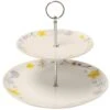 The English Tableware Company Pressed Flowers 2 Tier Cake Stand 2 The English Tableware Company Pressed Flowers 2 Tier Cake Stand -Kitchenware Discount Store 45379 4865