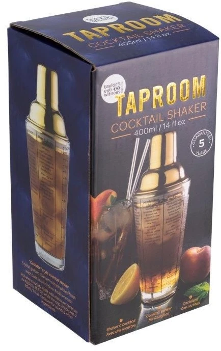 Taylors Eye Witness Glass Cocktail Shaker 400ml - Gold 6 Taylors Eye Witness Glass Cocktail Shaker 400ml - Gold - Image 4