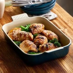 Le Creuset Heritage Deep Rectangular Dish 26cm Deep Teal -Kitchenware Discount Store 49014 36499