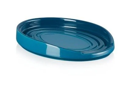 Le Creuset Oval Spoon Rest Deep Teal 4 Le Creuset Oval Spoon Rest Deep Teal - Image 2