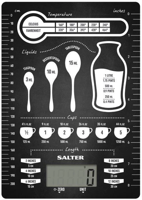 Salter Conversion Table Digital Kitchen Scales 5kg 4 Salter Conversion Table Digital Kitchen Scales 5kg - Image 2